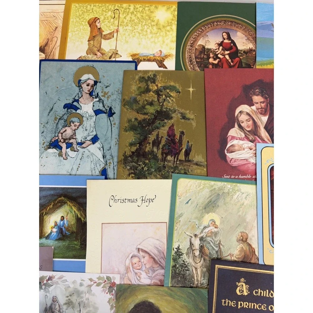 Vintage Christmas Cards Fronts ONLY for Scrapbooking Crafts Decoupage Lot of 50+